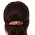Romantic Floral Acrylic Oval Barrette/ Hair Clip in Orange/ Brown - 90mm Long - view 3