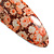 Romantic Floral Acrylic Oval Barrette/ Hair Clip in Orange/ Brown - 90mm Long - view 5