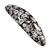 Romantic Floral Acrylic Oval Barrette/ Hair Clip in Black/ White - 90mm Long - view 9