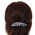Romantic Floral Acrylic Oval Barrette/ Hair Clip in Black/ White - 90mm Long - view 3