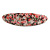 Romantic Floral Acrylic Oval Barrette/ Hair Clip in Pink/ Green/ Black - 90mm Long - view 7