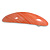 Coral Stripy Print Acrylic Oval Barrette/ Hair Clip In Silver Tone - 90mm Long - view 6