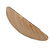 Light Brown Stripy Print Acrylic Oval Barrette/ Hair Clip In Silver Tone - 90mm Long - view 9