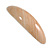 Light Brown Stripy Print Acrylic Oval Barrette/ Hair Clip In Silver Tone - 90mm Long - view 6