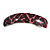 Deep Pink/ Black Feather Motif Acrylic Square Barrette/ Hair Clip - 85mm Long - view 8