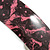 Deep Pink/ Black Feather Motif Acrylic Square Barrette/ Hair Clip - 85mm Long - view 4