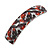 Red/ Black Feather Motif Acrylic Square Barrette/ Hair Clip - 85mm Long - view 9