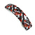 Red/ Black Feather Motif Acrylic Square Barrette/ Hair Clip - 85mm Long - view 10
