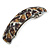 Brown/ Black Feather Motif Acrylic Square Barrette/ Hair Clip - 85mm Long - view 8