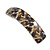 Brown/ Black Feather Motif Acrylic Square Barrette/ Hair Clip - 85mm Long - view 10