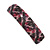 Pink/ Black Feather Motif Acrylic Square Barrette/ Hair Clip - 85mm Long - view 9
