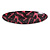 Deep Pink/ Black Feather Motif Acrylic Oval Barrette/ Hair Clip - 95mm Long - view 7