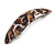 Brown/ Black Feather Motif Acrylic Oval Barrette/ Hair Clip - 95mm Long - view 9