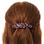 Red/ Black Feather Motif Acrylic Oval Barrette/ Hair Clip - 95mm Long - view 3