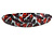 Red/ Black Feather Motif Acrylic Oval Barrette/ Hair Clip - 95mm Long - view 7