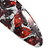 Red/ Black Feather Motif Acrylic Oval Barrette/ Hair Clip - 95mm Long - view 4