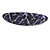 Purple/ Black Feather Motif Acrylic Oval Barrette/ Hair Clip - 95mm Long - view 7