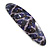 Purple/ Black Feather Motif Acrylic Oval Barrette/ Hair Clip - 95mm Long - view 9