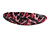 Pink/ Black Feather Motif Acrylic Oval Barrette/ Hair Clip - 95mm Long - view 7
