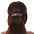 Purple/ Black/ Pink Abstract Print Acrylic Square Barrette/ Hair Clip - 90mm Long - view 2
