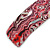 Pink/ White/ Purple Abstract Print Acrylic Square Barrette/ Hair Clip - 90mm Long - view 6