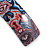 Black/ Pink/ White/ Blue Abstract Print Acrylic Square Barrette/ Hair Clip - 90mm Long - view 6