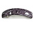 Black/ Grey/ White Abstract Print Acrylic Square Barrette/ Hair Clip - 90mm Long - view 7