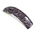 Black/ Grey/ White Abstract Print Acrylic Square Barrette/ Hair Clip - 90mm Long - view 8