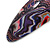 Purple/ Blue/ Pink/ Black Abstract Print Acrylic Oval Barrette/ Hair Clip - 95mm Long - view 4
