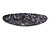 Black/ Grey/ White Abstract Print Acrylic Oval Barrette/ Hair Clip - 95mm Long - view 6