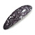 Black/ Grey/ White Abstract Print Acrylic Oval Barrette/ Hair Clip - 95mm Long - view 8