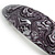 Black/ Grey/ White Abstract Print Acrylic Oval Barrette/ Hair Clip - 95mm Long - view 4