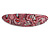 Pink/ White Abstract Print Acrylic Oval Barrette/ Hair Clip - 95mm Long - view 7