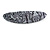 Black/ White Abstract Print  Acrylic Oval Barrette/ Hair Clip - 95mm Long - view 7