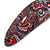Black/ Red/ Green Abstract Print Acrylic Oval Barrette/ Hair Clip - 95mm Long - view 4