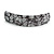 Romantic Floral Acrylic Square Barrette/ Hair Clip in Black/ White - 90mm Long - view 7