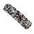 Romantic Floral Acrylic Square Barrette/ Hair Clip in Black/ White - 90mm Long - view 10