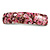 Romantic Floral Acrylic Square Barrette/ Hair Clip in Pink/ Beige - 90mm Long - view 6