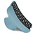 Large Pastel Blue Acrylic Hair Claw/ Hair Clamp - 9cm Across - view 4