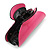 Large Bright Pink Acrylic Hair Claw/ Hair Clamp - 9cm Across - view 4