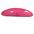 Magenta Acrylic Oval Barrette/ Hair Clip In Silver Tone - 95mm Long - view 6