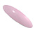 Pastel Pink Acrylic Oval Barrette/ Hair Clip In Silver Tone - 95mm Long - view 5