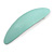 Pastel Mint Green Acrylic Oval Barrette/ Hair Clip In Silver Tone - 95mm Long - view 8