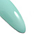 Pastel Mint Green Acrylic Oval Barrette/ Hair Clip In Silver Tone - 95mm Long - view 4