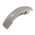 Light Grey Сheckered Print with Glitter Acrylic Square Barrette/ Hair Clip In Silver Tone - 90mm Long - view 6
