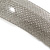 Light Grey Сheckered Print with Glitter Acrylic Square Barrette/ Hair Clip In Silver Tone - 90mm Long - view 2