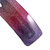 Purple/ Pink Glitter Acrylic Square Barrette/ Hair Clip In Silver Tone - 90mm Long - view 5