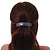 'Rainbow' Glitter Acrylic Square Barrette/ Hair Clip In Silver Tone - 90mm Long - view 2
