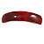 Red/ Burgundy Glitter Acrylic Square Barrette/ Hair Clip In Silver Tone - 90mm Long - view 7