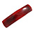 Red/ Burgundy Glitter Acrylic Square Barrette/ Hair Clip In Silver Tone - 90mm Long - view 8